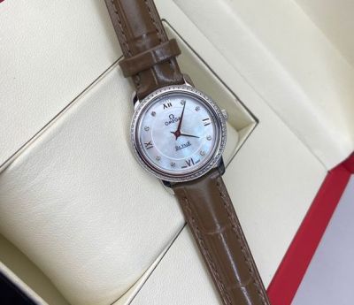 TW Factory Omega De Ville 27.4mm for Women 39mm for Men Mother of Pearl Dial 316L Steel Leather Strap Watch